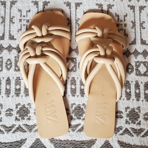 Zara Women's Leather Sandals/Slides